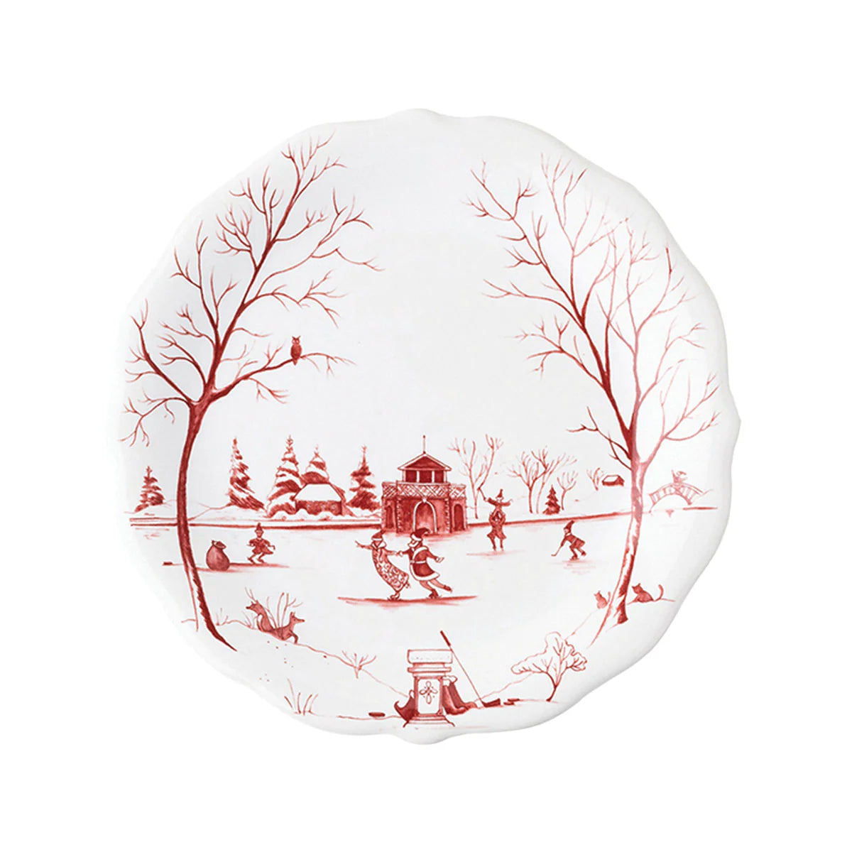 Juliska Country Estate Winter Frolic Party Plate Assorted Set/4