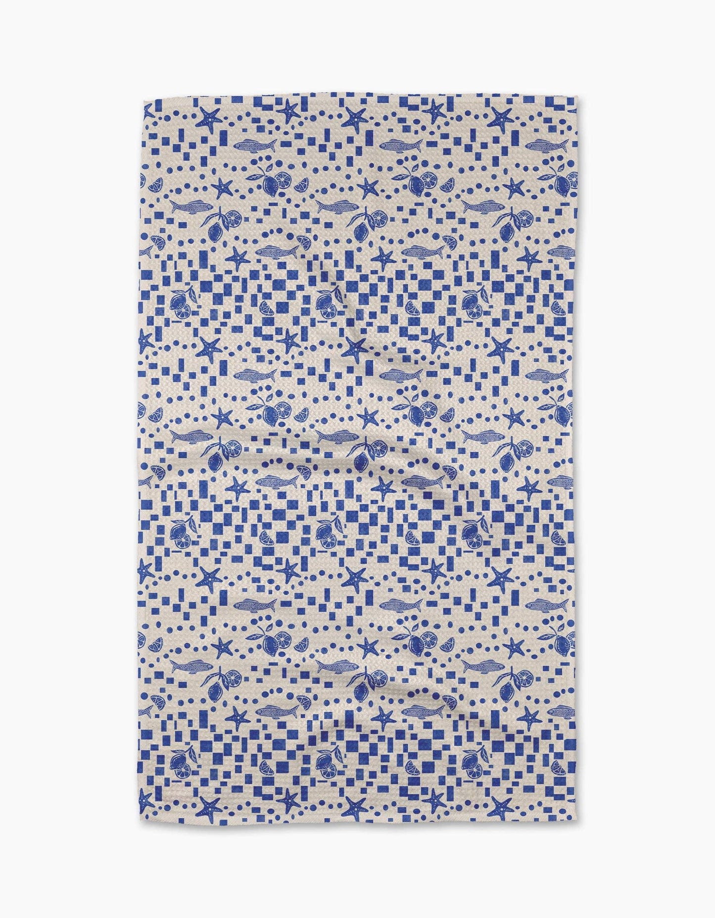 Geometry Santorini Tile Tea Towel - Marcel’s Culinary Experience
