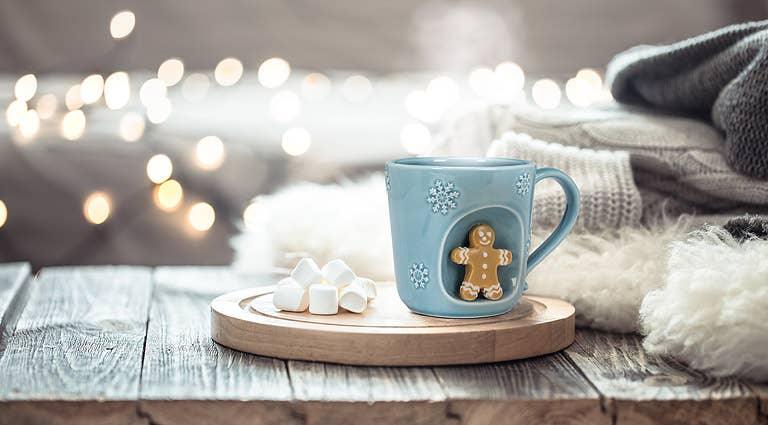 Snowflake Mug with Holiday Characters - Marcel’s Culinary Experience