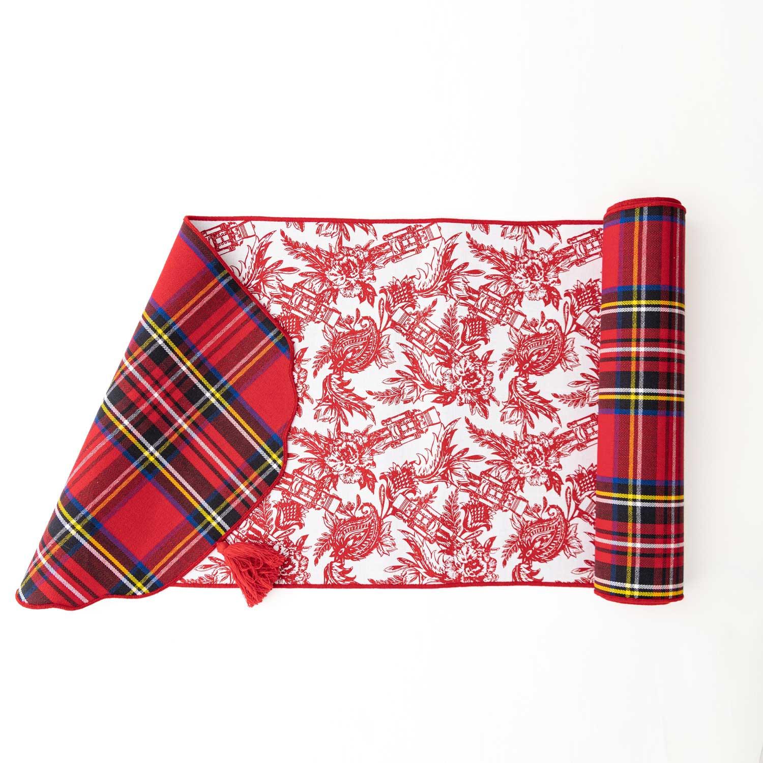 Nutcracker Toile Reversible Tassel Table Runner - Marcel’s Culinary Experience