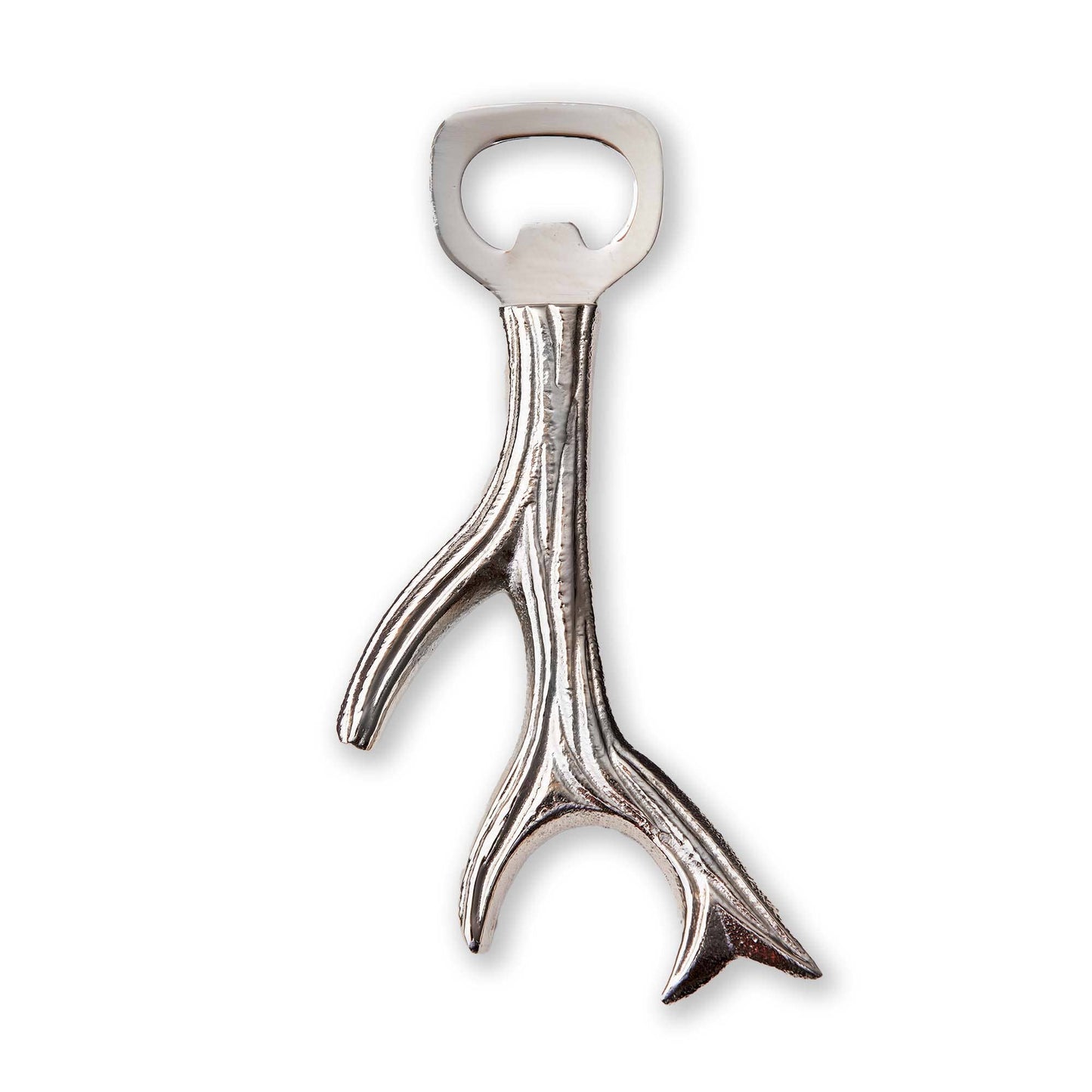 Antler Bottle Opener Silver Aluminum Christmas