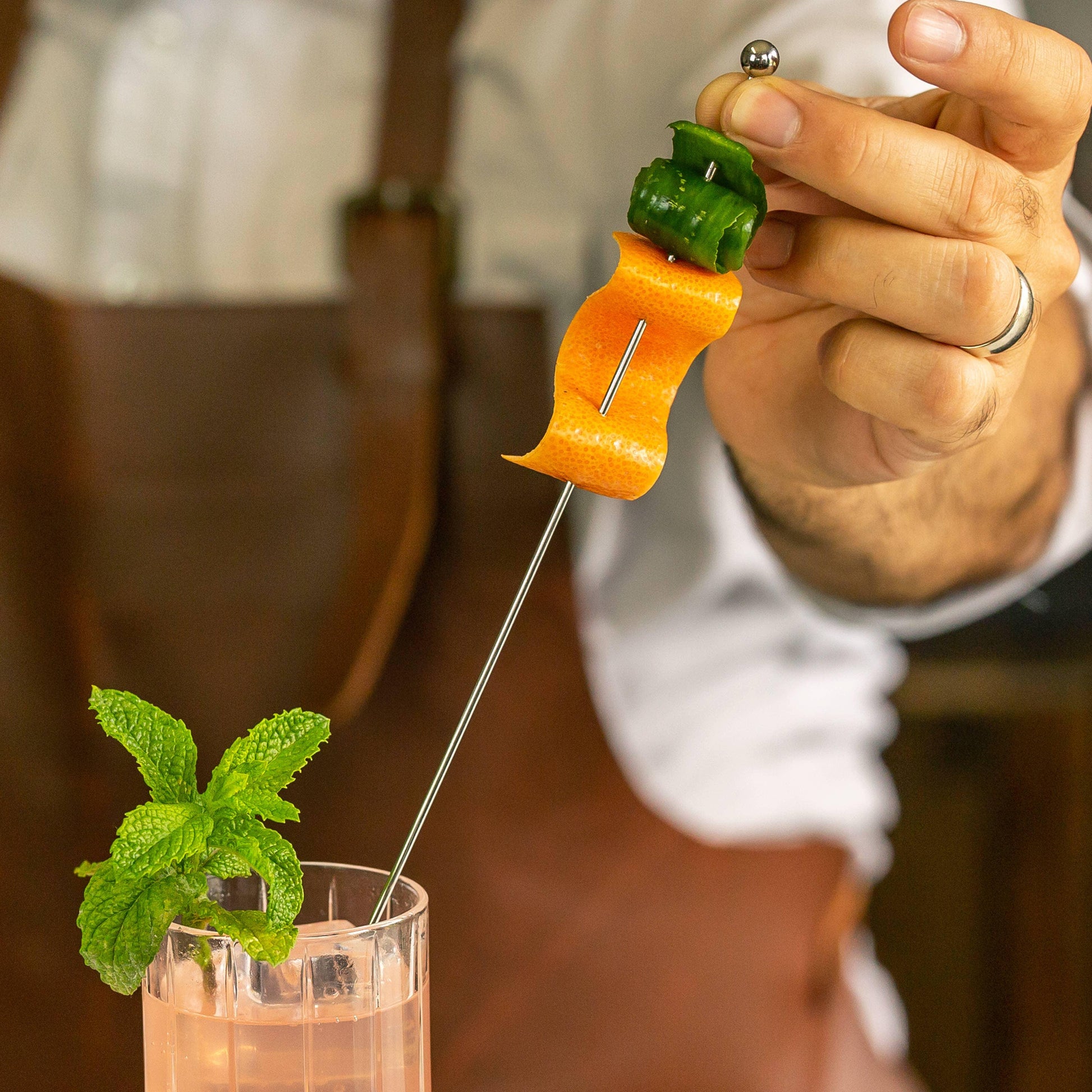 Cocktail Picks for Garnishes, Stainless (12 piece, Long) - Marcel’s Culinary Experience