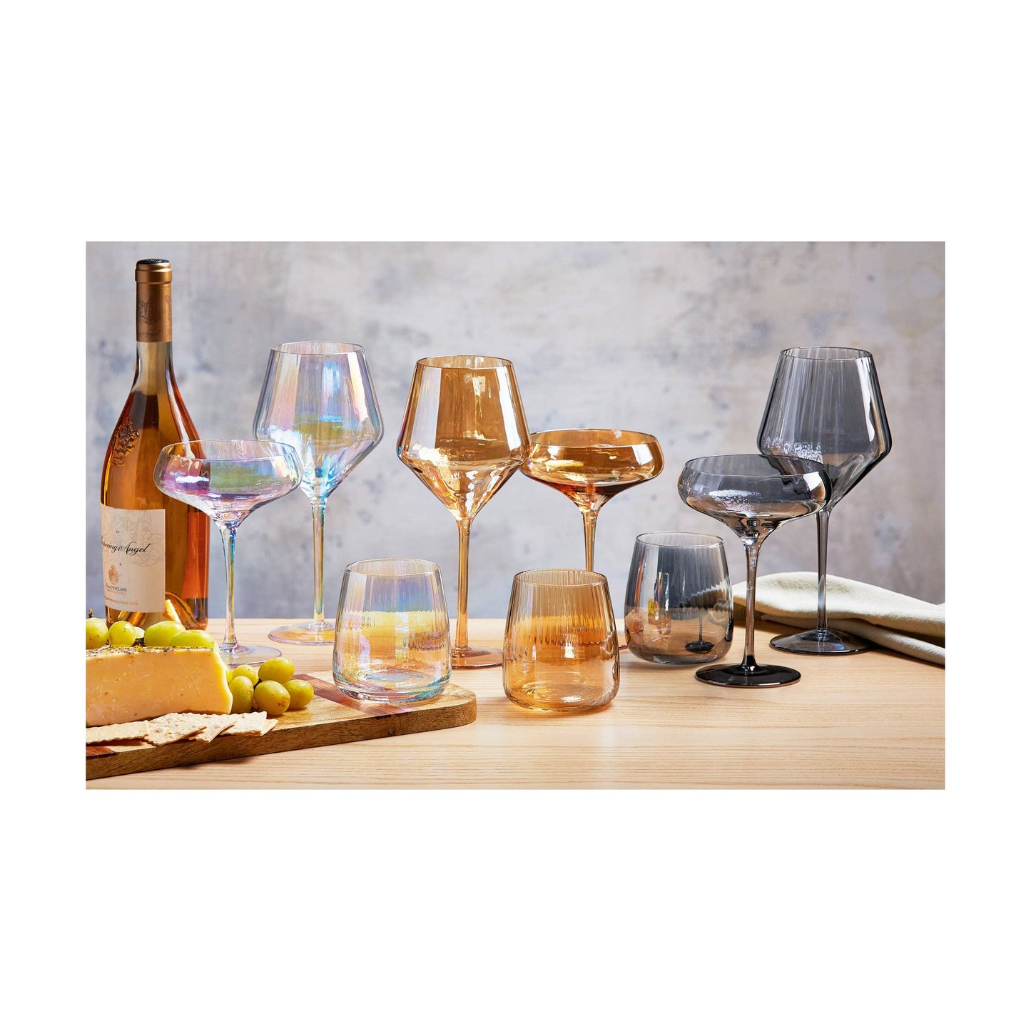 Chelsea Optic Wine Glass Amber Glass Everyday