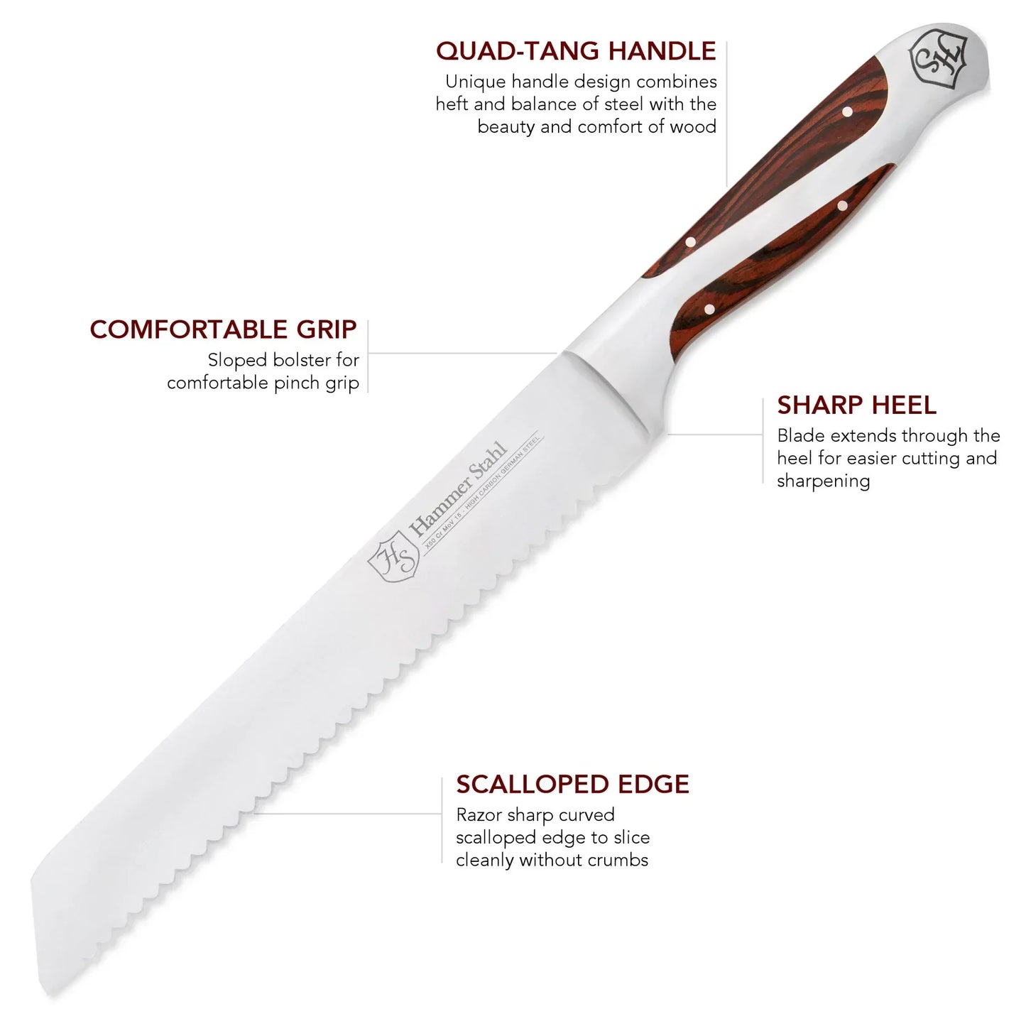 Hammer Stahl 8" Bread Knife - Marcel’s Culinary Experience