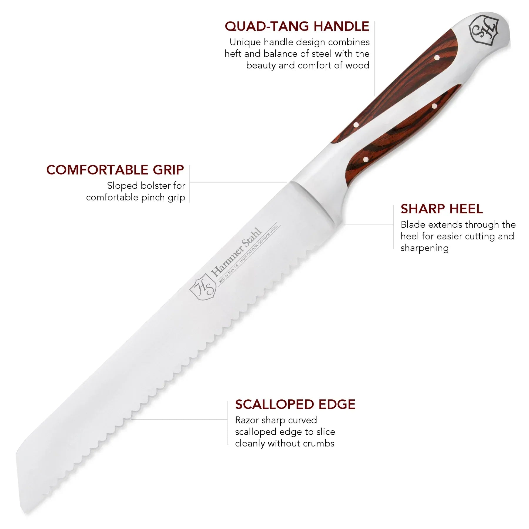 Hammer Stahl 8" Bread Knife - Marcel’s Culinary Experience