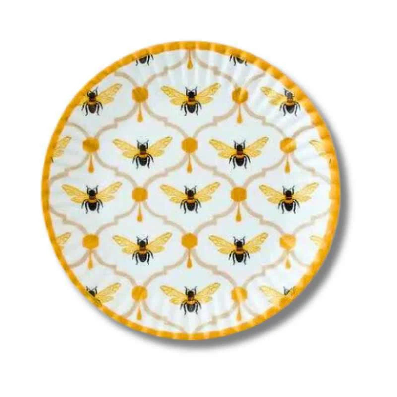 Busy Bees Paper Plate  Melamine 6 - Set of 4