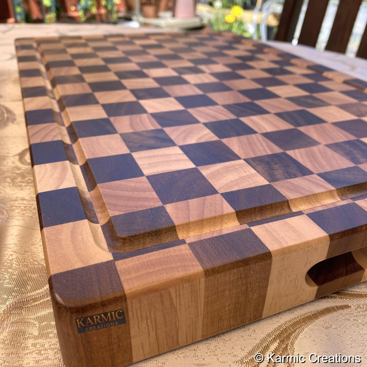 End Grain Checkered Cutting Board (Kitchen Size & BBQ Size) - Marcel’s Culinary Experience