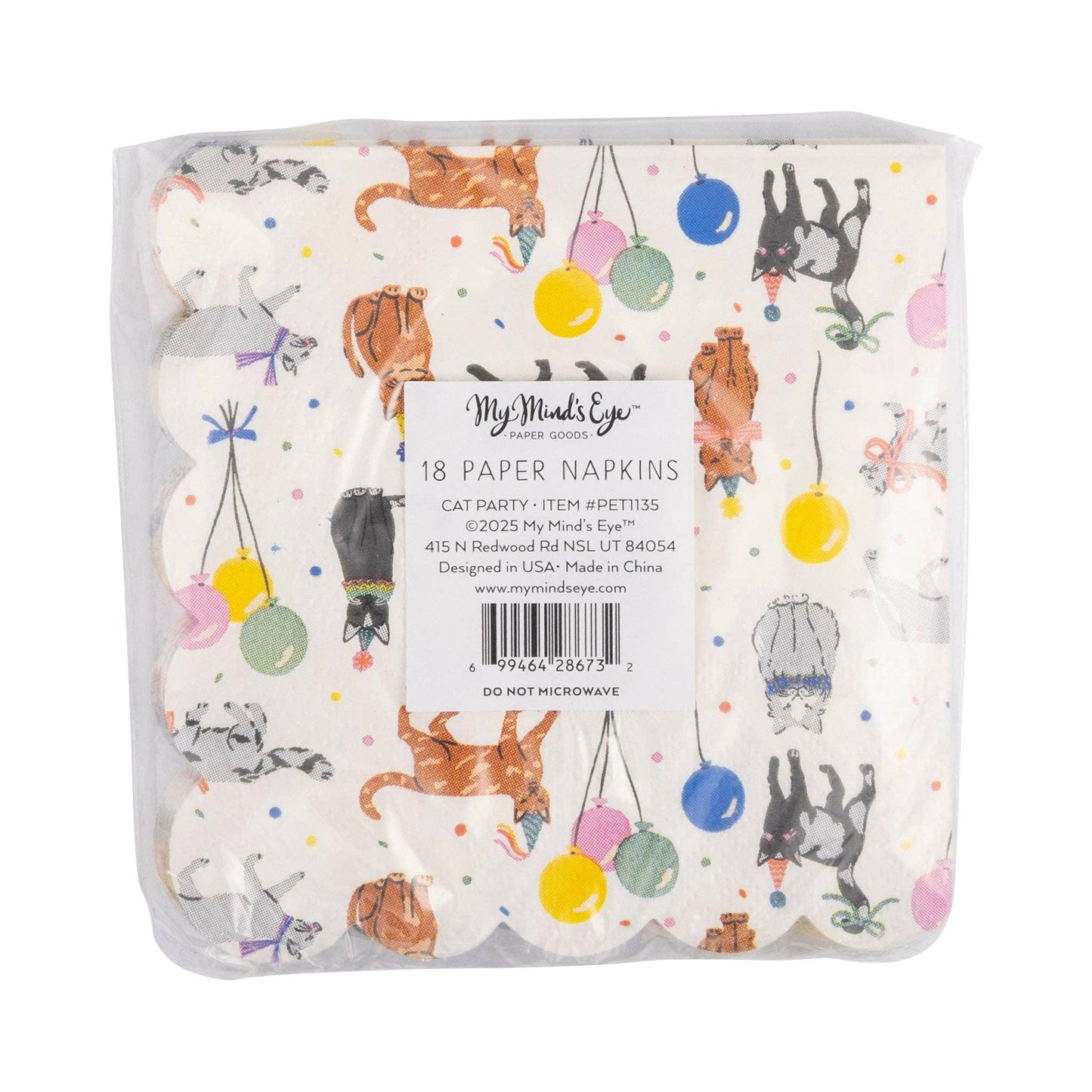 Cat Party Cocktail Napkin - Marcel’s Culinary Experience