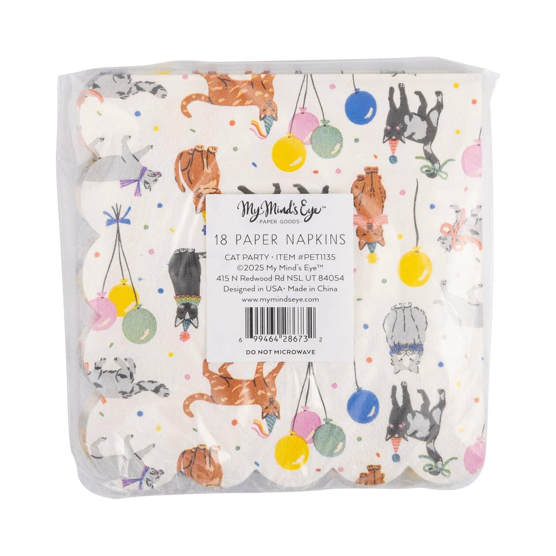 Cat Party Cocktail Napkin - Marcel’s Culinary Experience