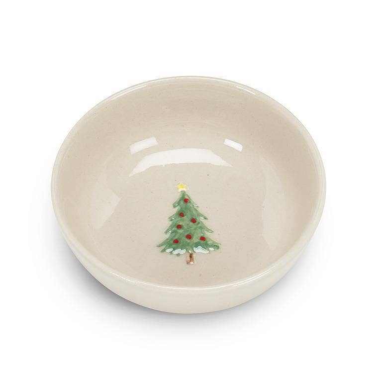 Christmas Tree Mini Stoneware Bowl
