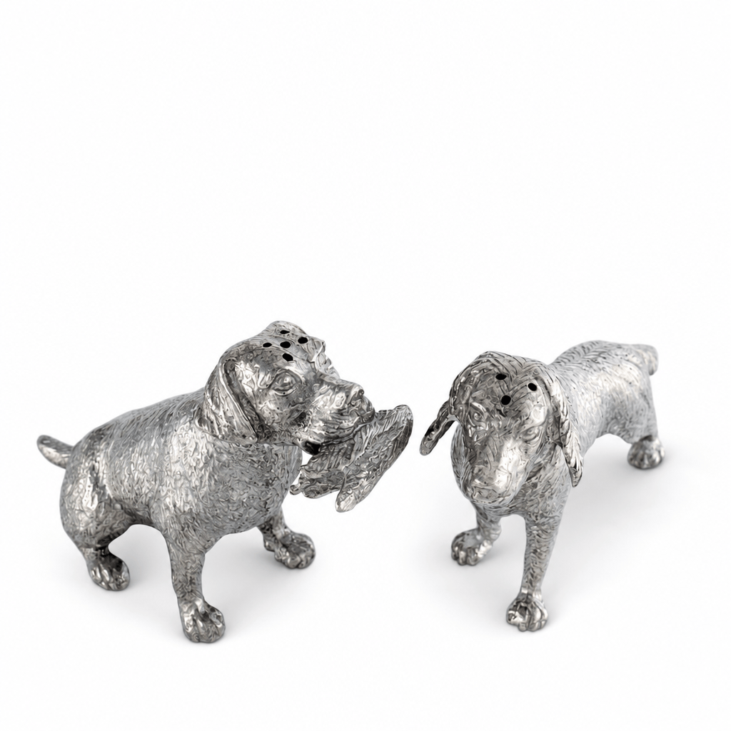 Pewter Hunting Dog Salt & Pepper Shakers
