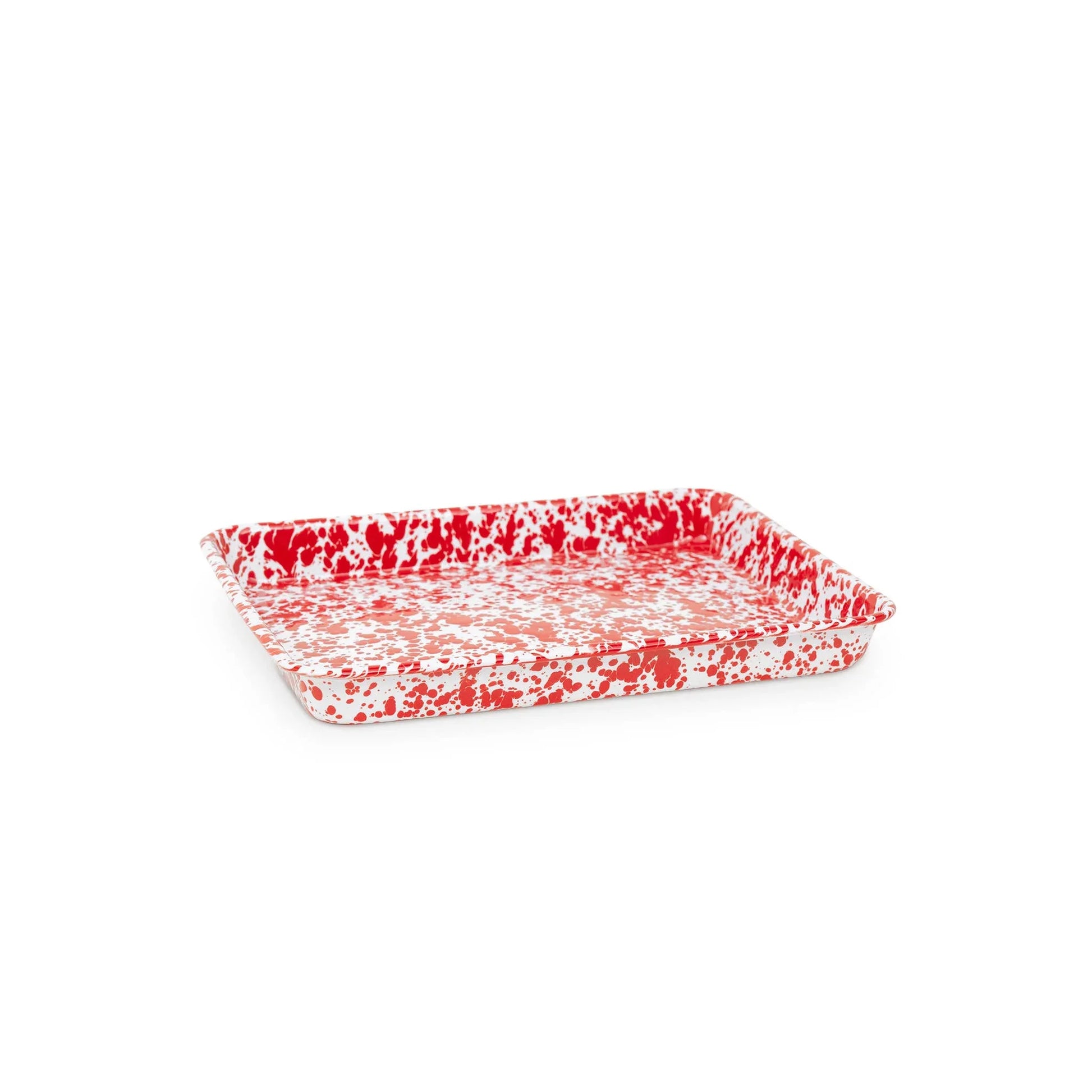 Splatter Enamelware Small Rectangular Tray - Marcel’s Culinary Experience