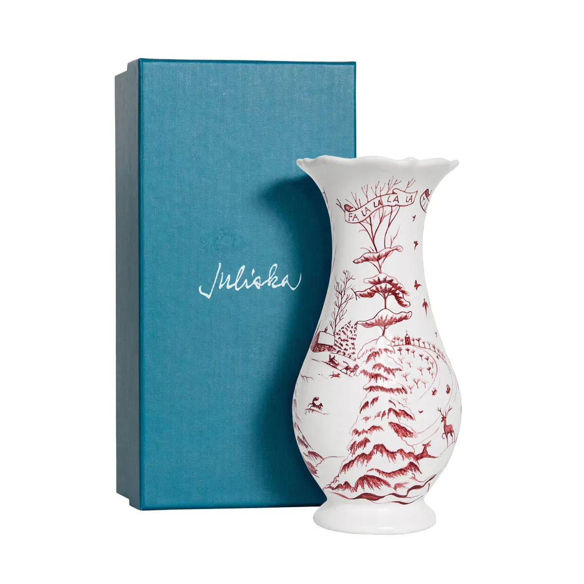 Juliska Country Estate Winter Frolic 9" Vase - Ruby