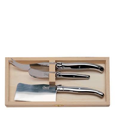 Jean Dubost 3pc Stainless Steel Cheese Set in Box - Marcel’s Culinary Experience