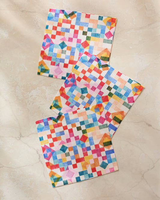Patchwork Geo Dishcloth Set