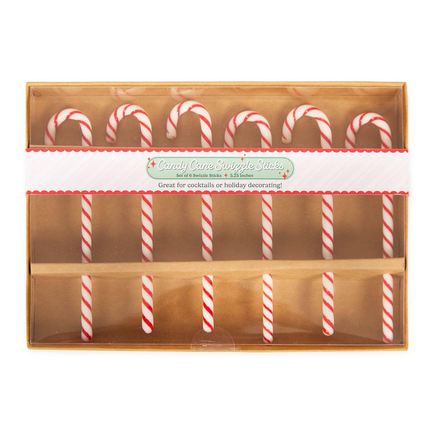 Candy Cane Swizzle Stick Set of 6 - Marcel’s Culinary Experience