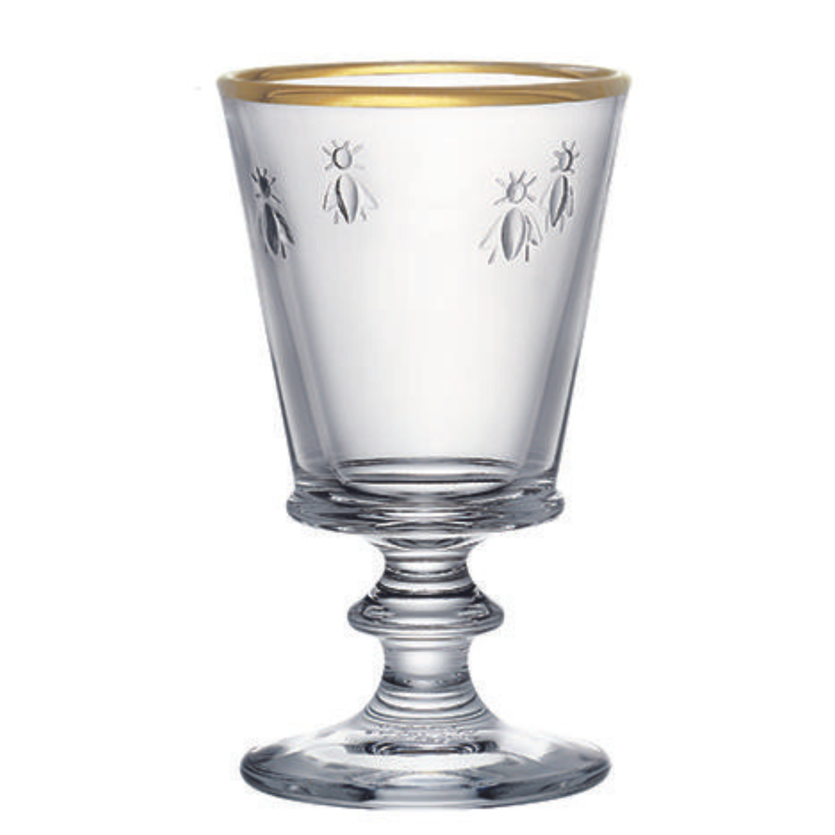 La Rochère Gold-Rim Bee Wine Glasses | Set of 4