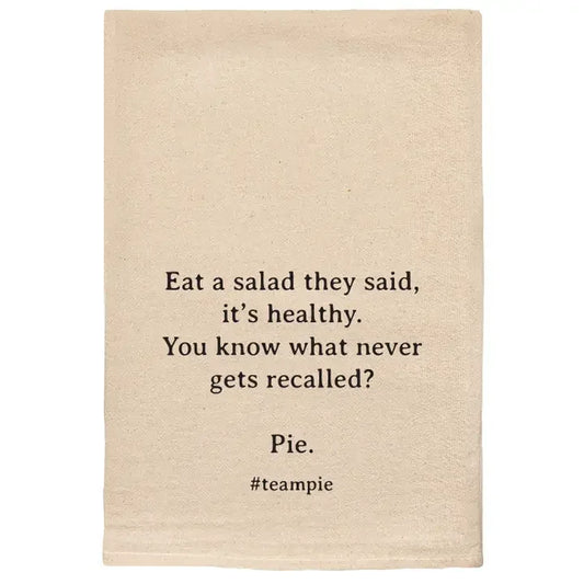 Ellembee Team Pie Witty and Comical Kitchen Tea Towel - Marcel’s Culinary Experience
