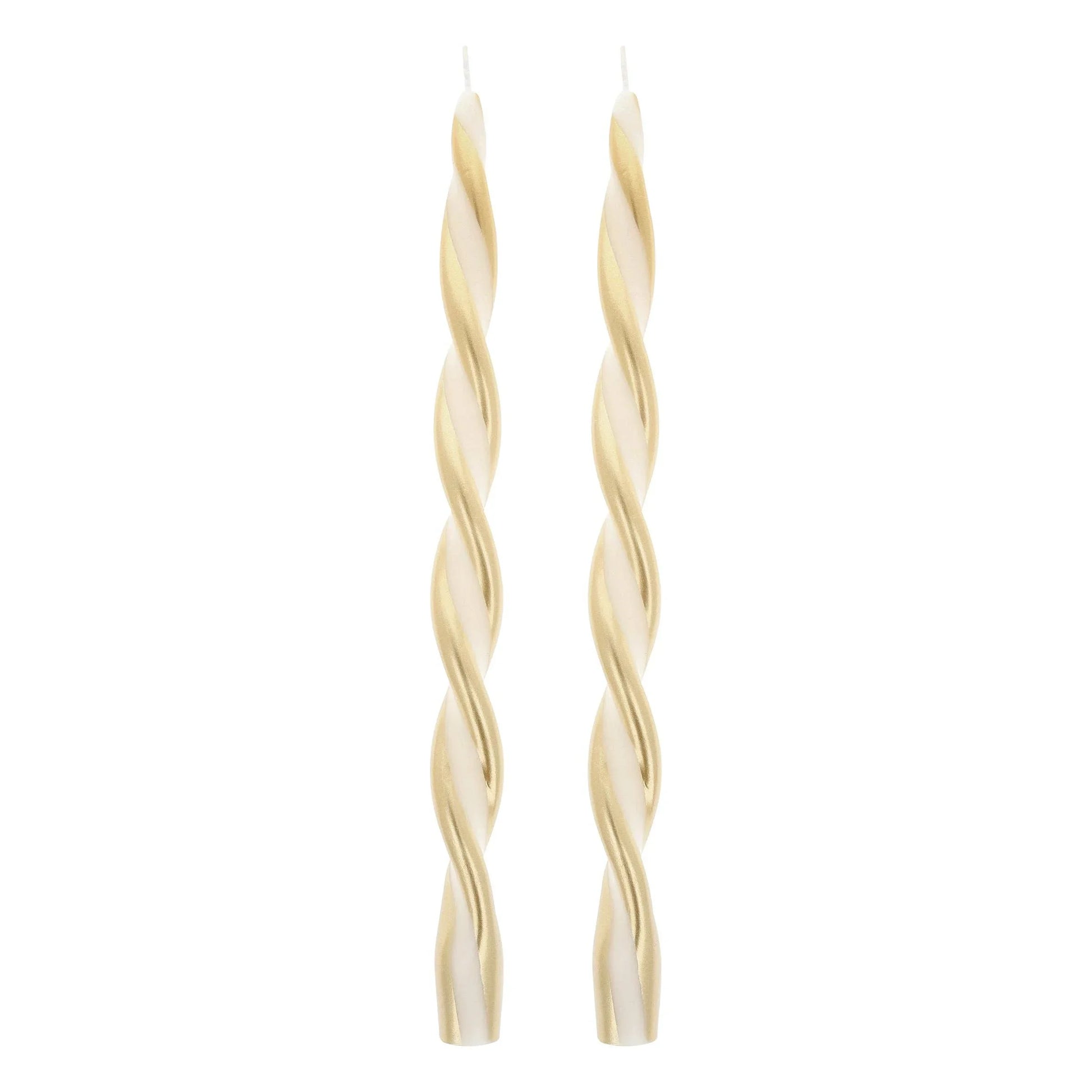 Gold Stripe Twist Candles - Marcel’s Culinary Experience
