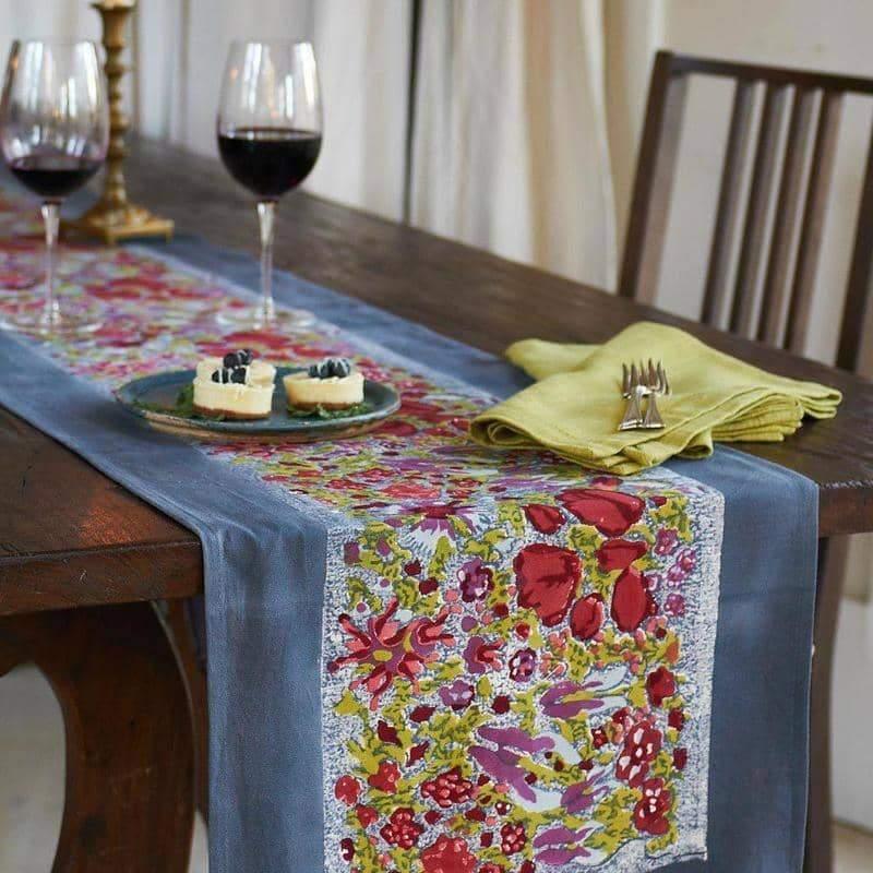 Couleur Nature Jardin Red & Grey | Table Runner - Marcel’s Culinary Experience