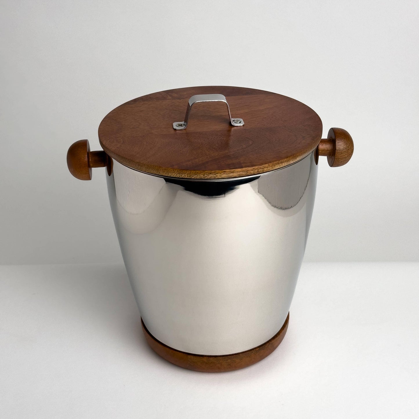 Polished Aluminum & Wood Ice Bucket - Marcel’s Culinary Experience