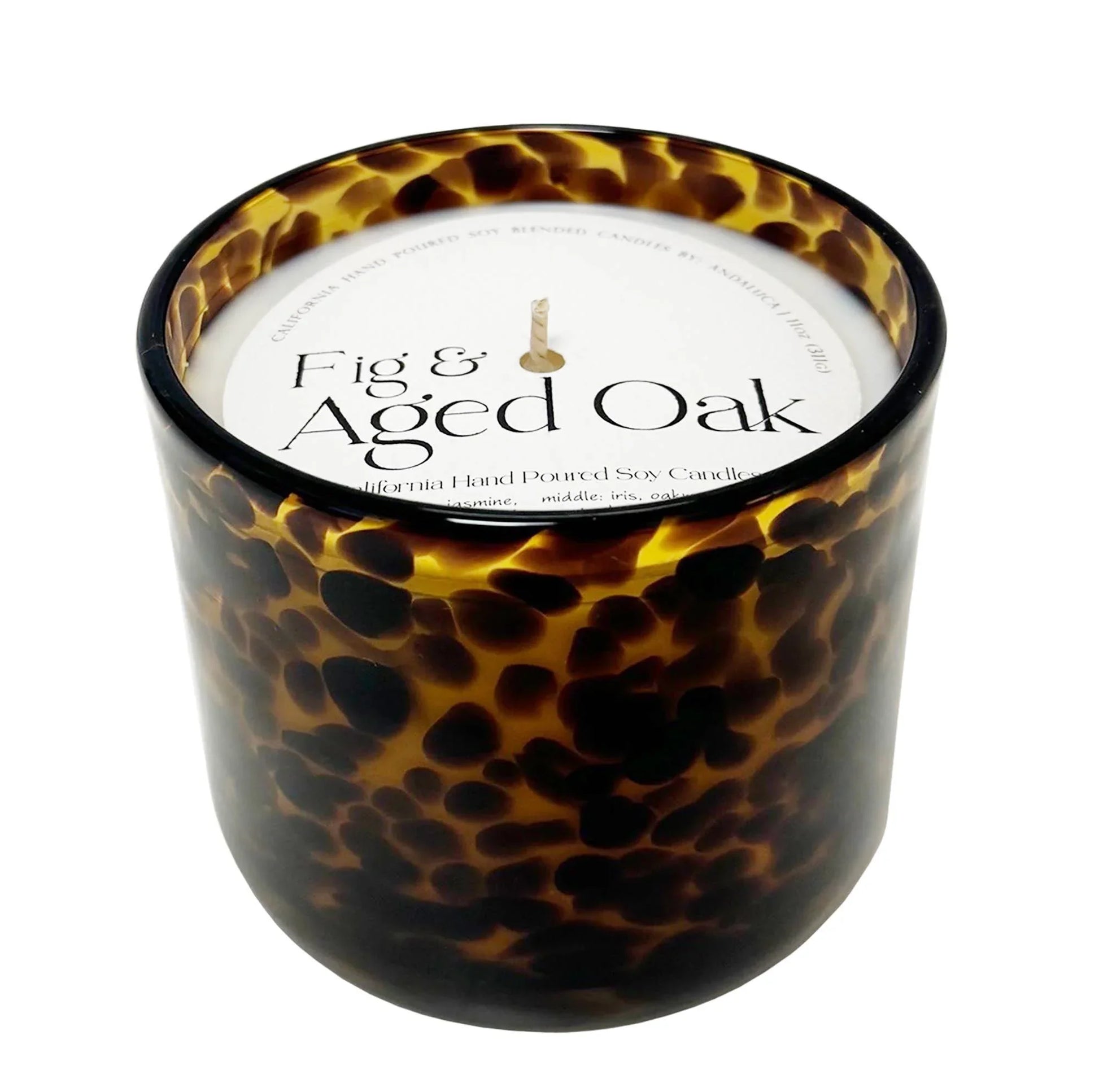 Fig & Aged Oak Amber Tortoise Soy Blend Candle - Marcel’s Culinary Experience
