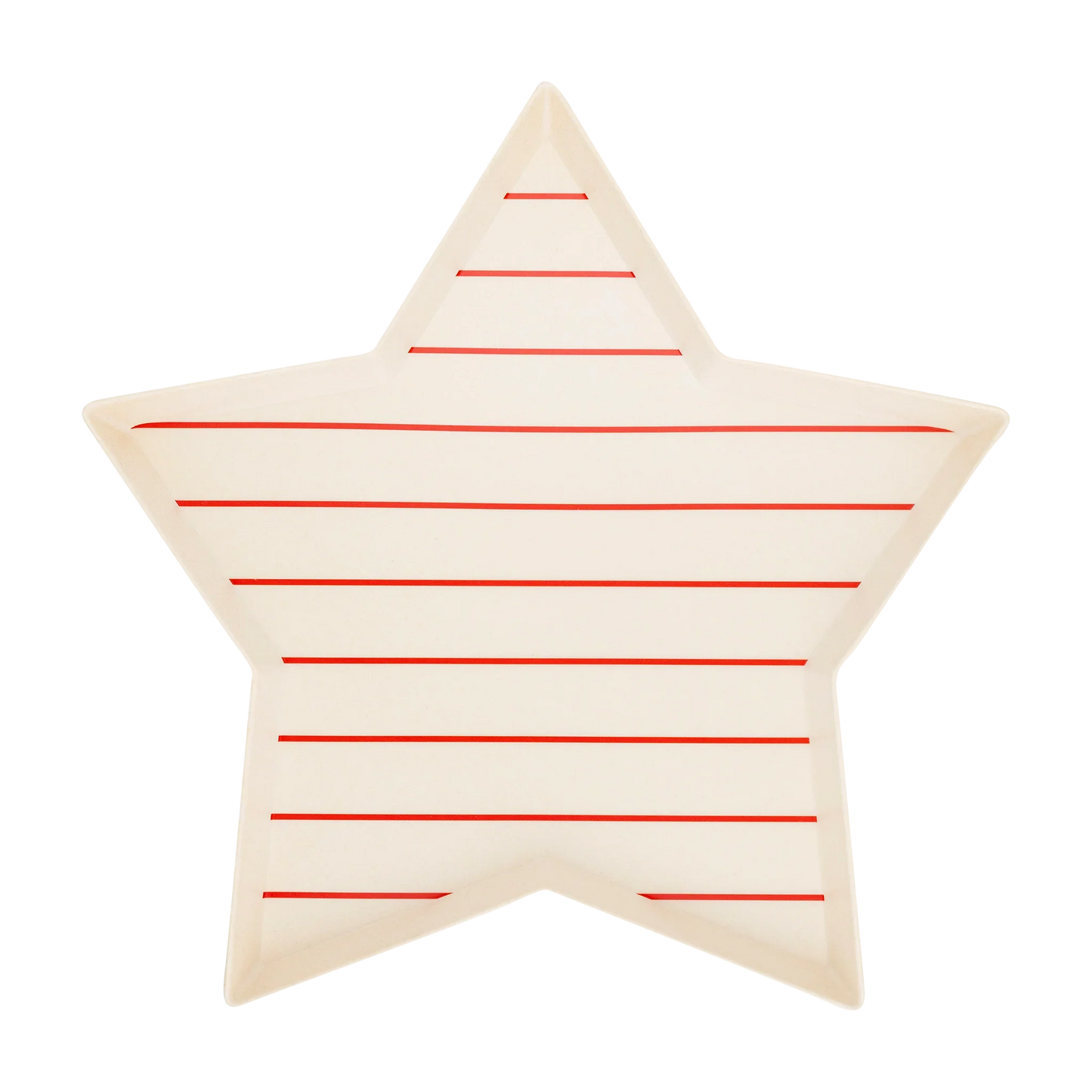 Hamptons Star Shaped Red Stripe Reusable Bamboo Tray - Marcel’s Culinary Experience