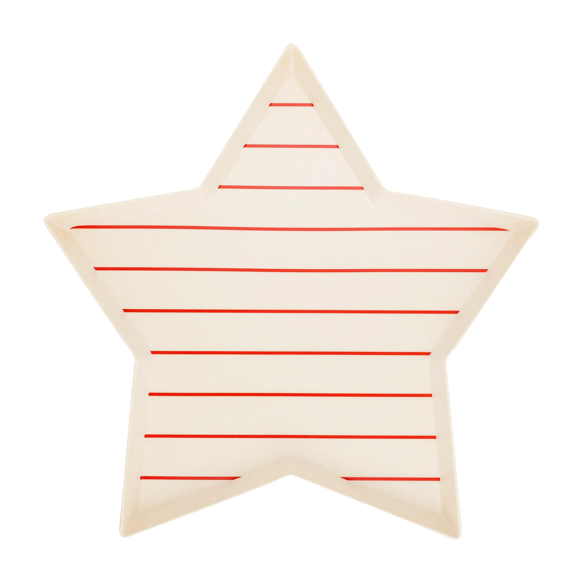 Hamptons Star Shaped Red Stripe Reusable Bamboo Tray - Marcel’s Culinary Experience