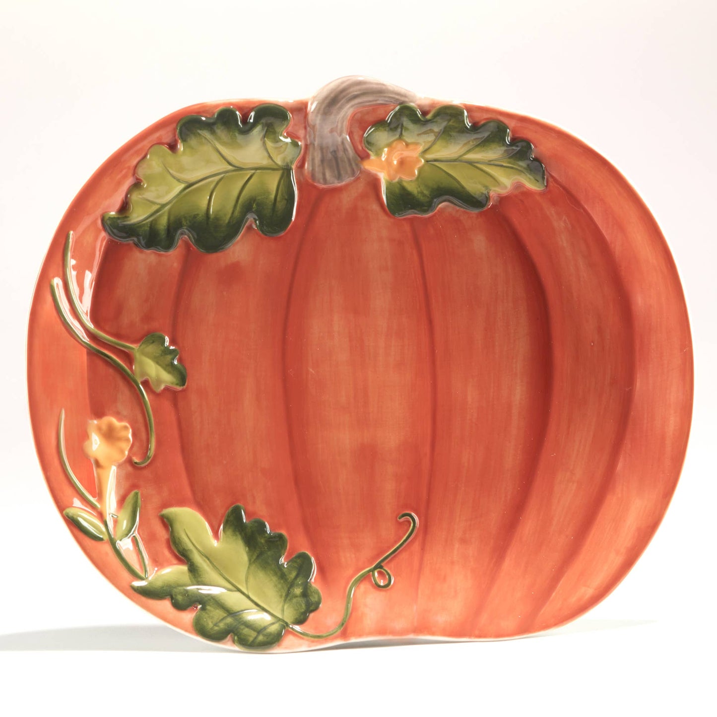 Harvest Morning Fall Pumpkin Platter 11.5 x 13.75 in.