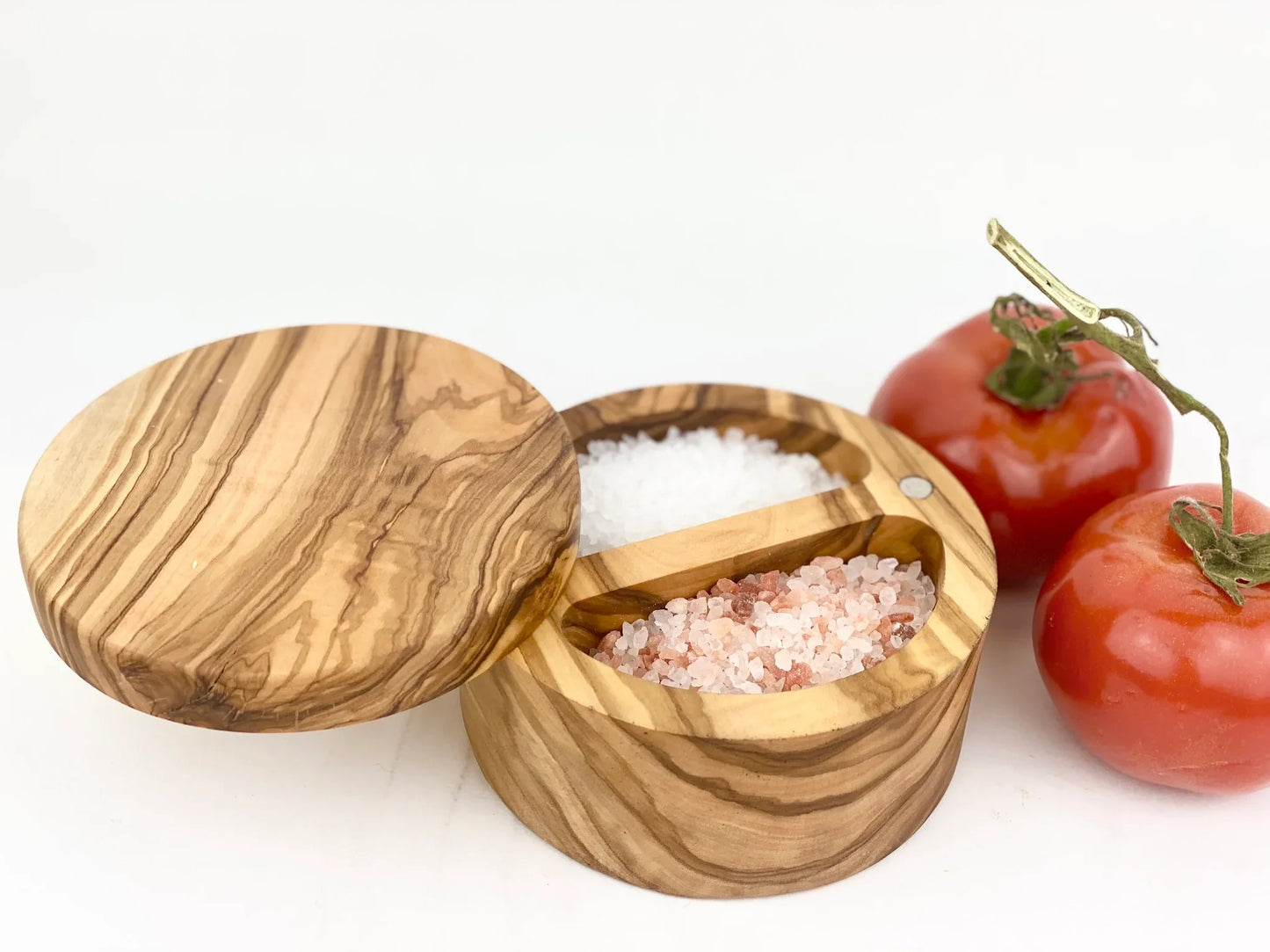 Natural Olivewood Double Salt Cellar - Marcel’s Culinary Experience