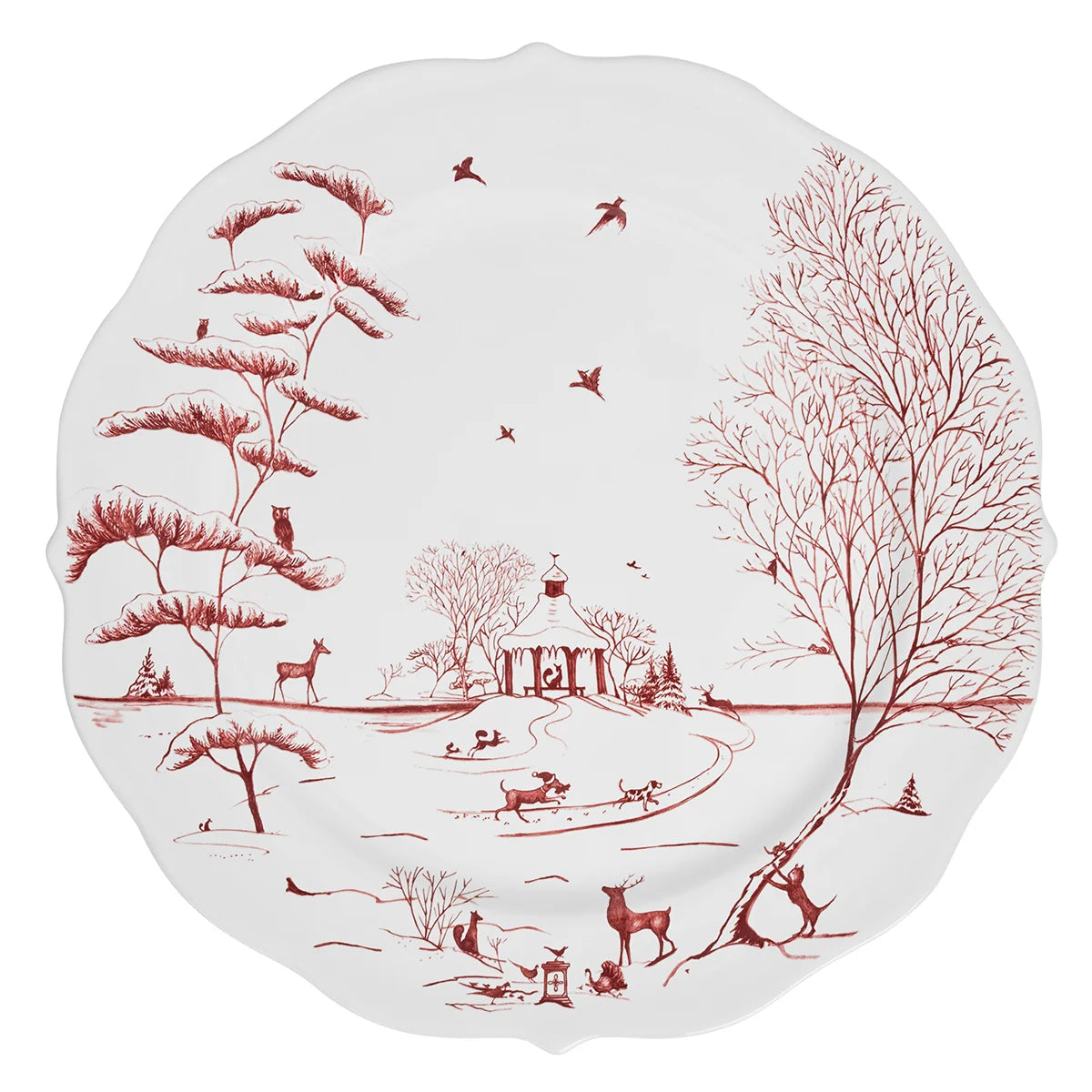 Juliska Country Estate Winter Frolic Charger/Platter - Ruby