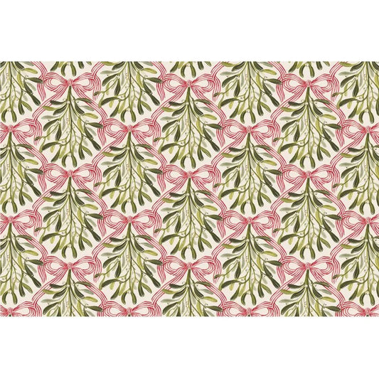 Hester & Cook Merry Mistletoe Paper Placemats, Set of 20