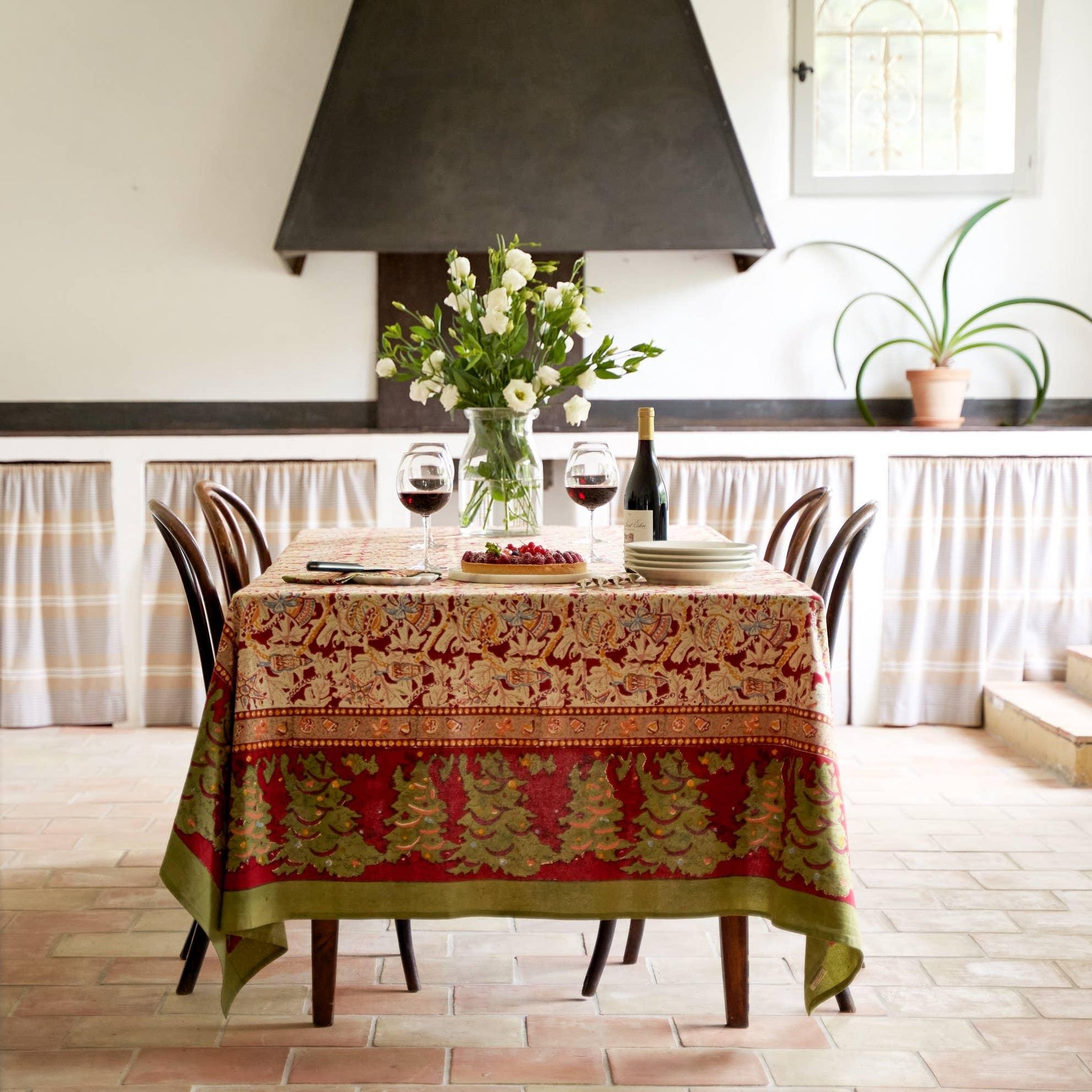 Couleur Nature Noel Red & Green | Tablecloth - Marcel’s Culinary Experience