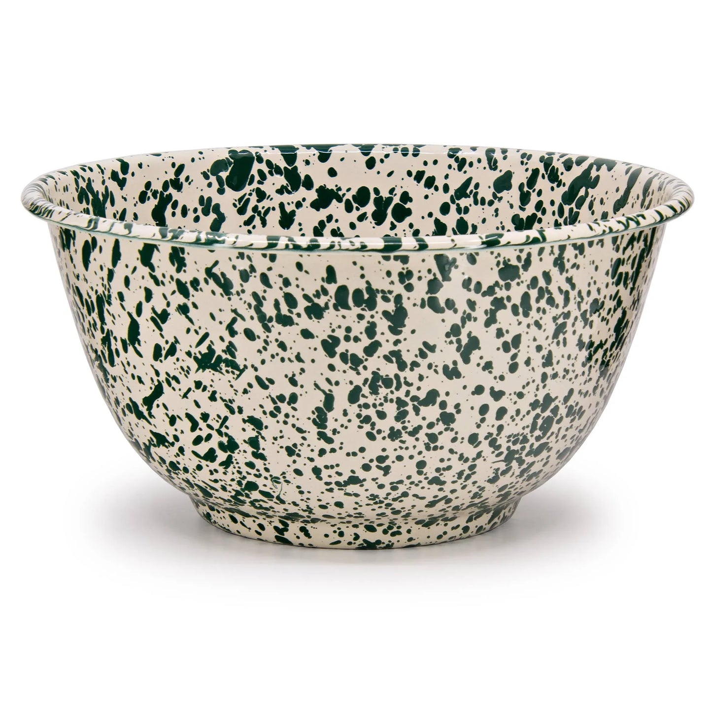Crow Canyon Splatter Enamelware Large Salad Bowl
