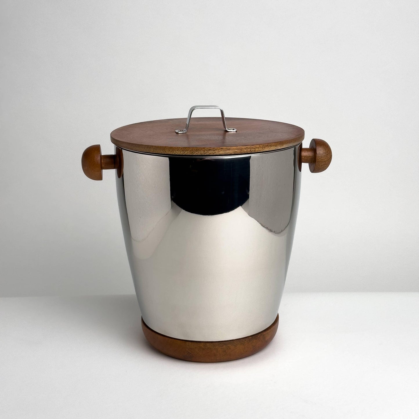 Polished Aluminum & Wood Ice Bucket - Marcel’s Culinary Experience