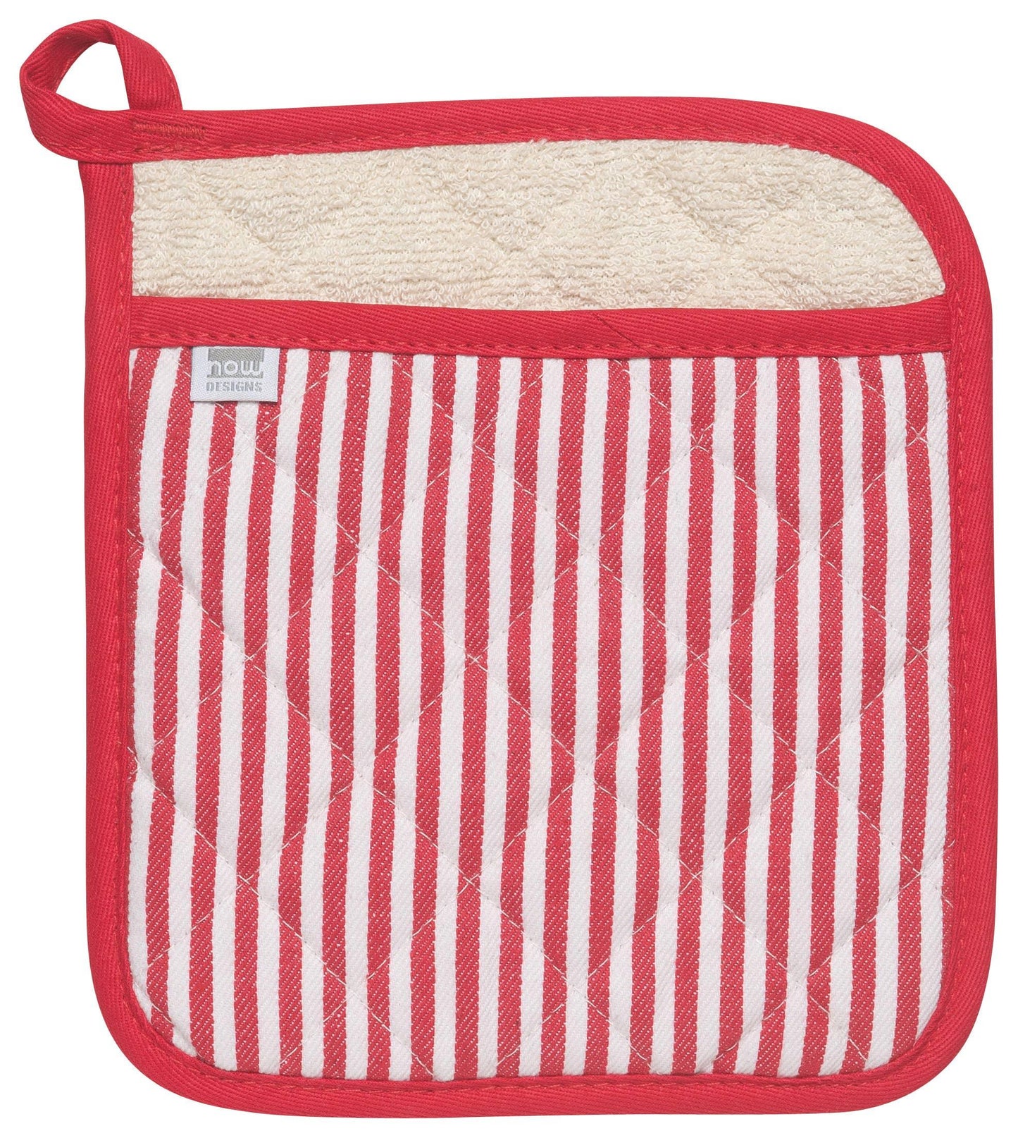 Superior Red Narrow Stripe Potholder - Marcel’s Culinary Experience