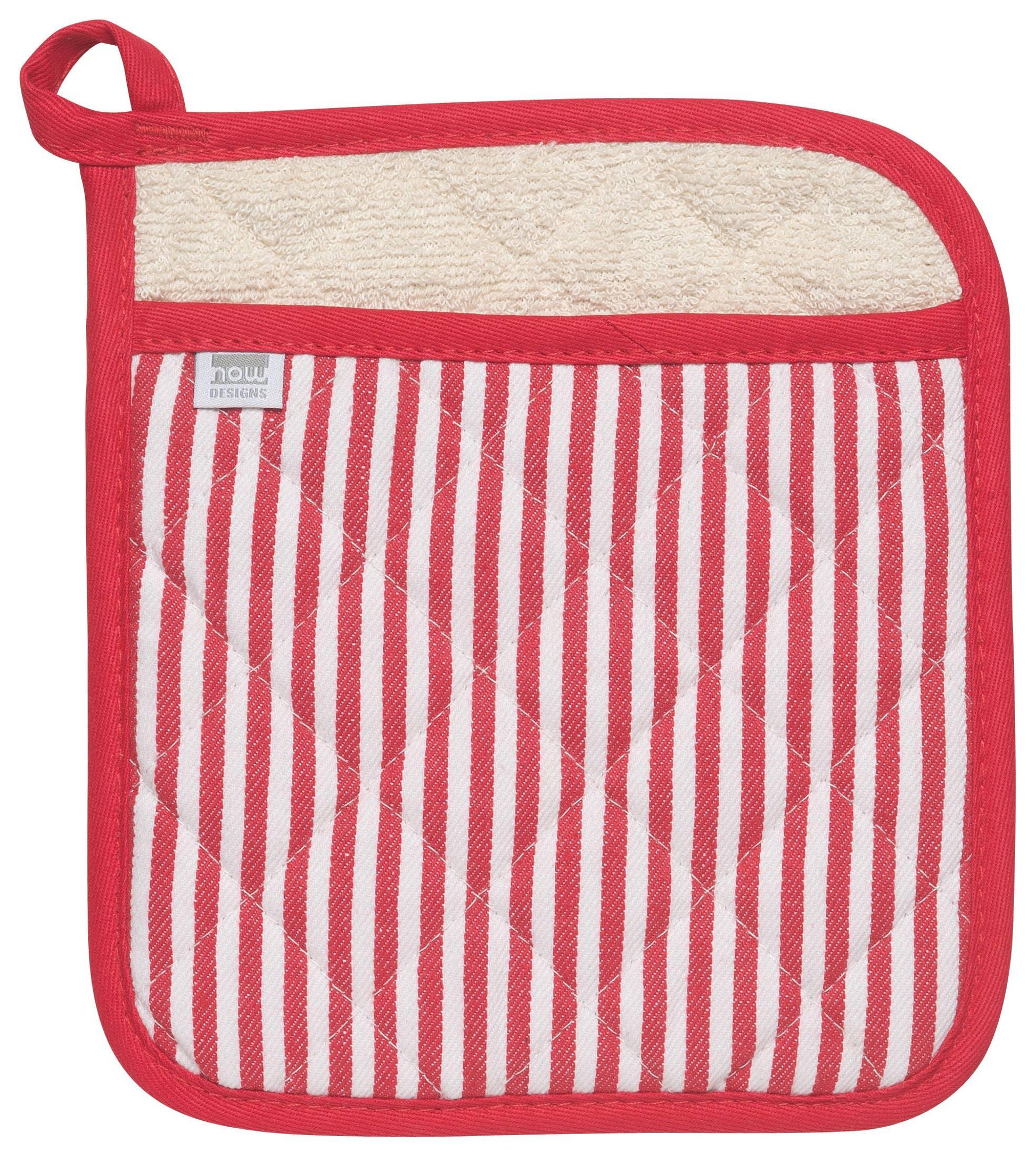 Superior Red Narrow Stripe Potholder - Marcel’s Culinary Experience