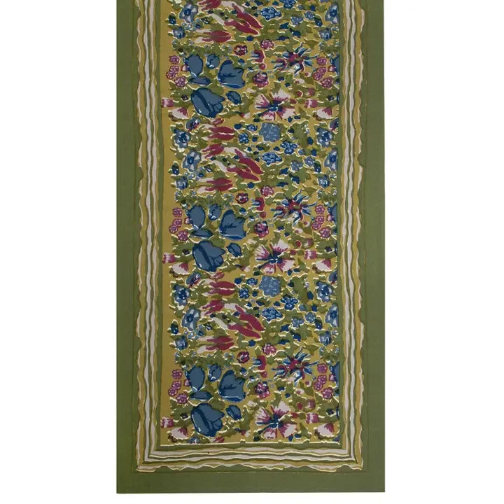 Couleur Nature Jardin Table Runner Blue & Vert 16" x 72" - Marcel’s Culinary Experience