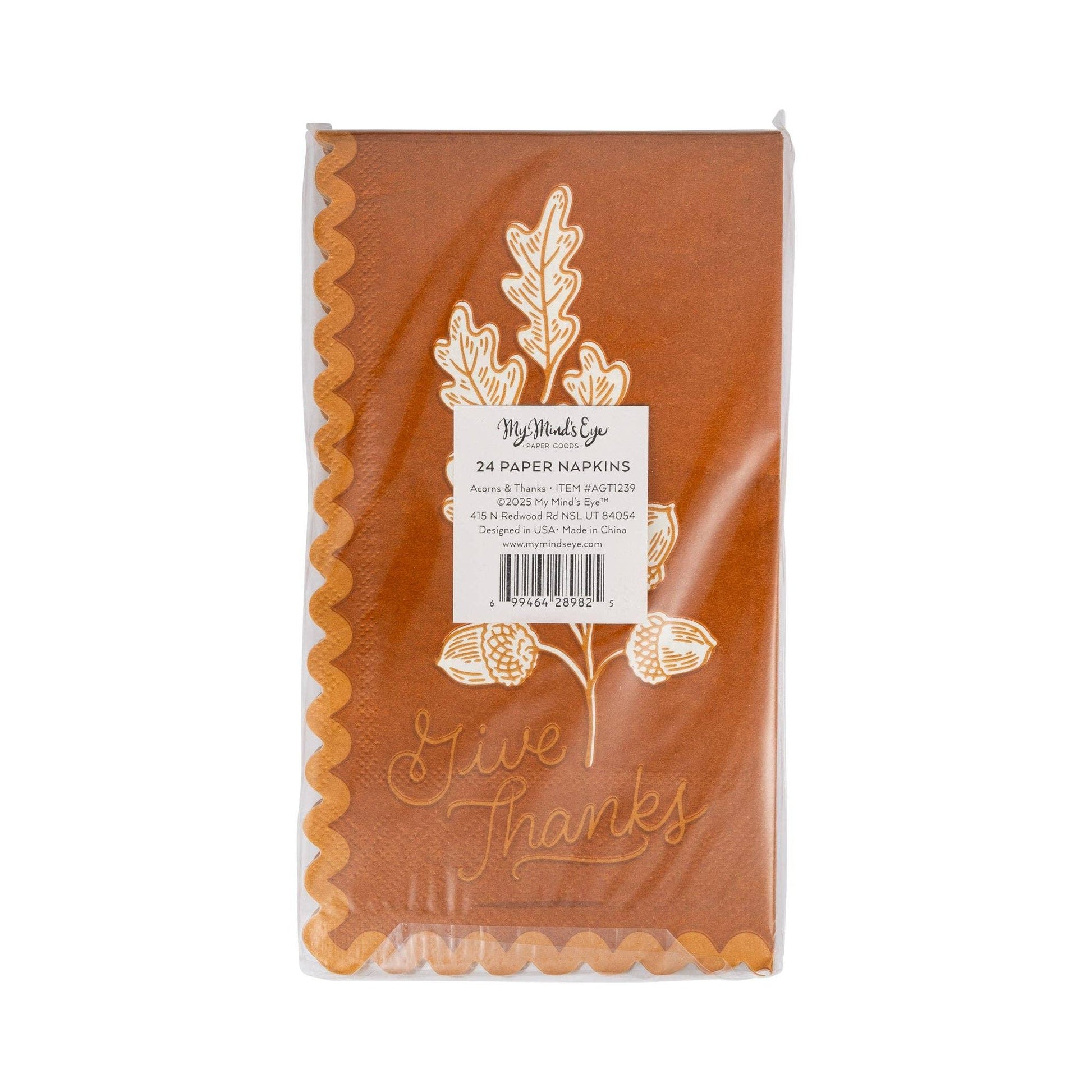 Acorns Give Thanks Dinner Napkin - Marcel’s Culinary Experience