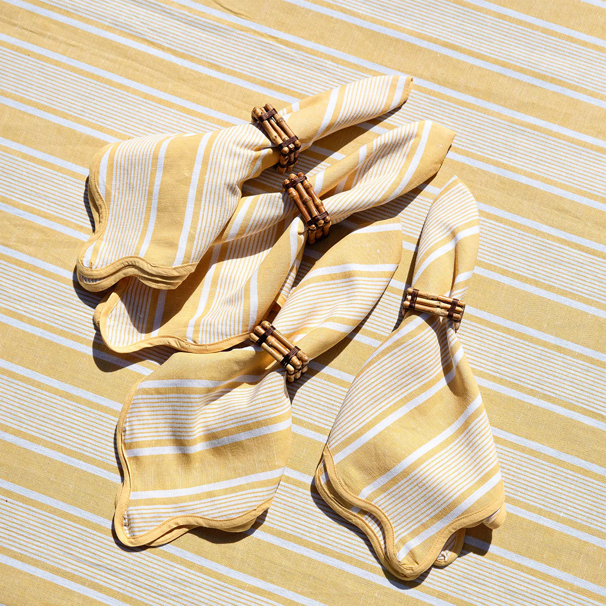 Juliska Cabana Stripe Napkin Set/4 - Sunshine