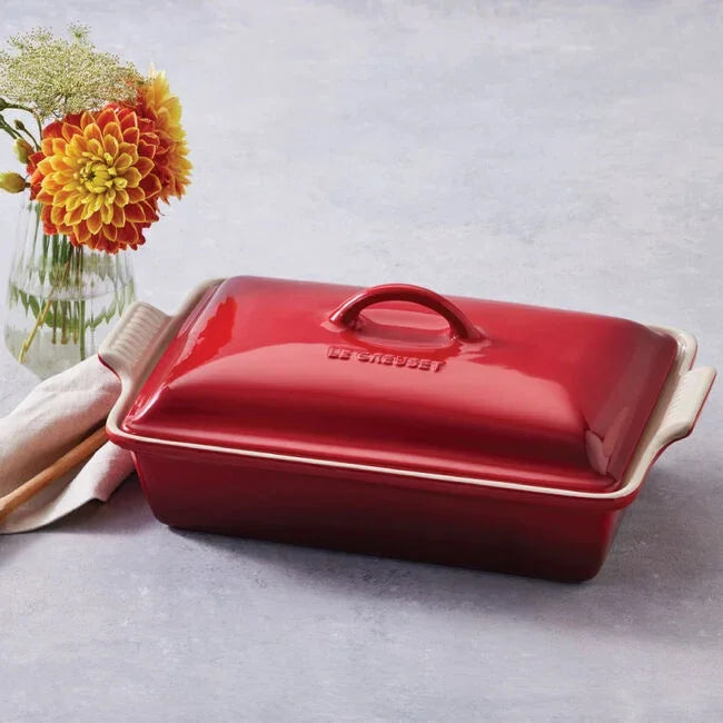 Le Creuset Heritage Rectangular Casserole 4 qt - Cerise - Marcel’s Culinary Experience