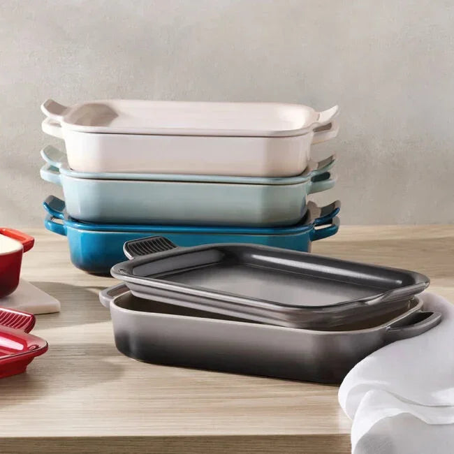 Le Creuset Rectangular Dish with Platter Lid - Sea Salt