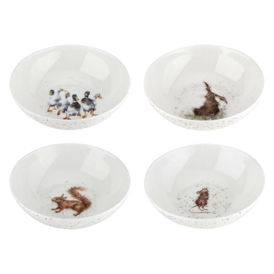 Wrendale Cereal Bowls - Set of 4 (Duck, Mouse, Hare, Squirrel)