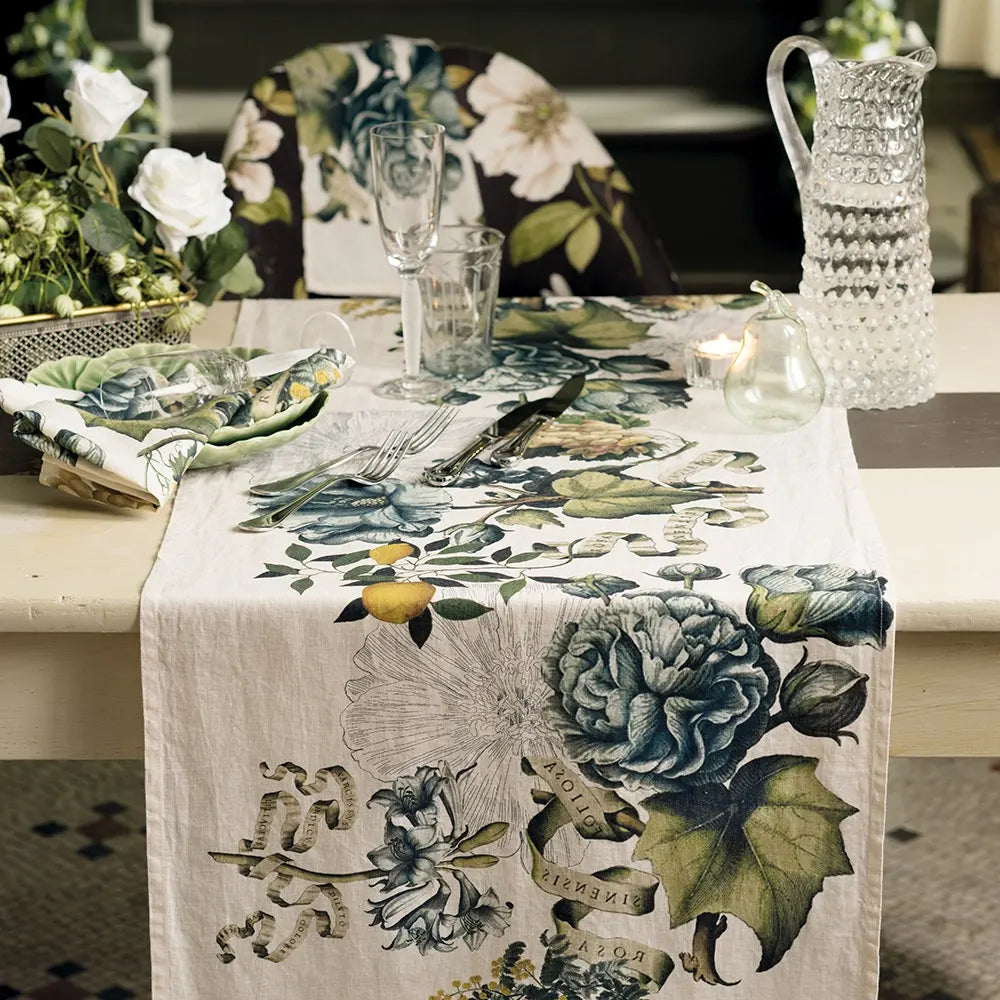 Garnier Thiebaut Giardino Natural Table Runner, 20"x61"