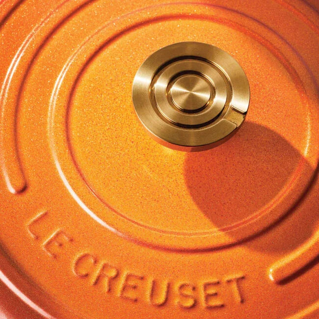 Le Creuset Flamme Doree Signature Round Dutch Oven with Crucible Knob - 4.5 Qt