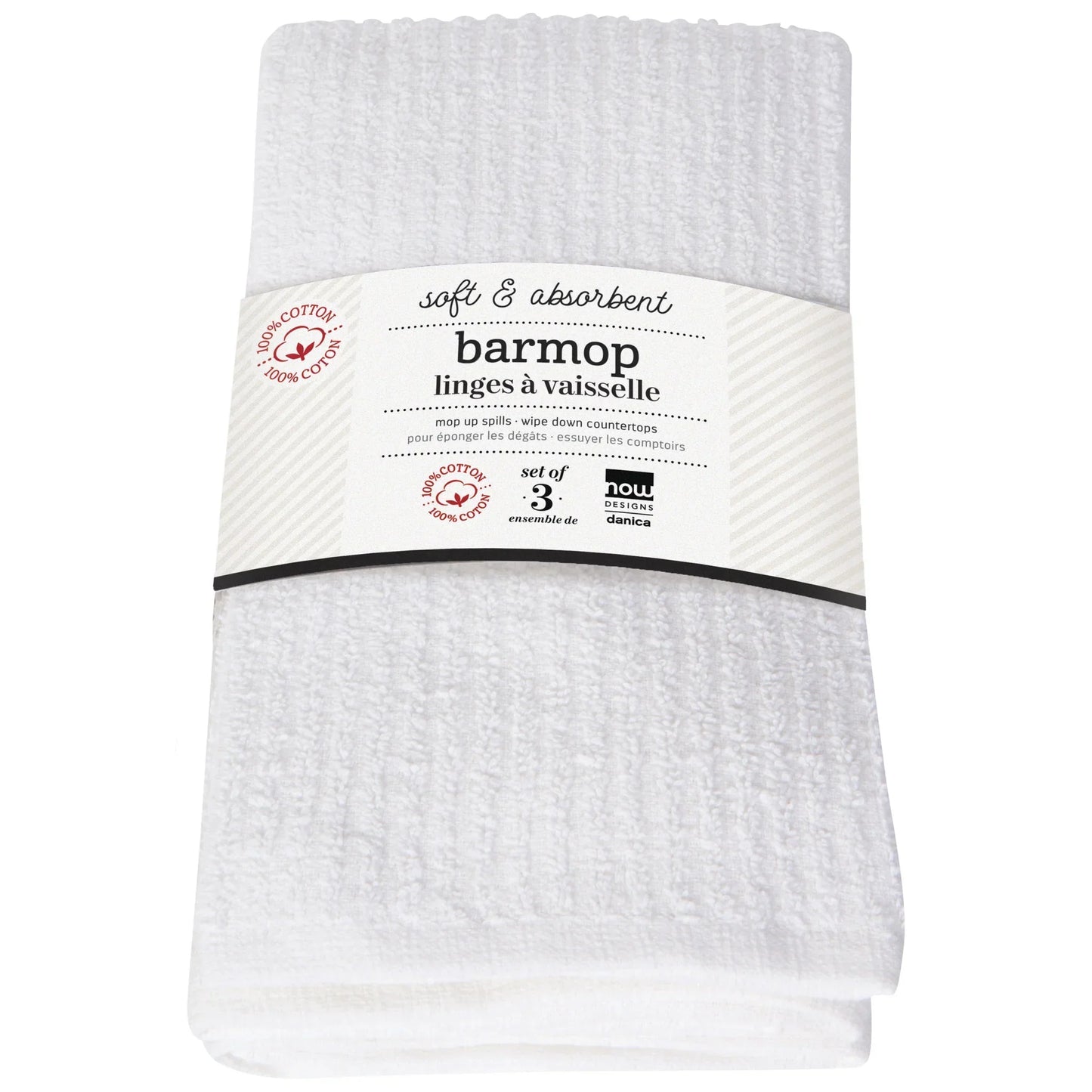 Utility Barmops Large White Set of 3 - Marcel’s Culinary Experience