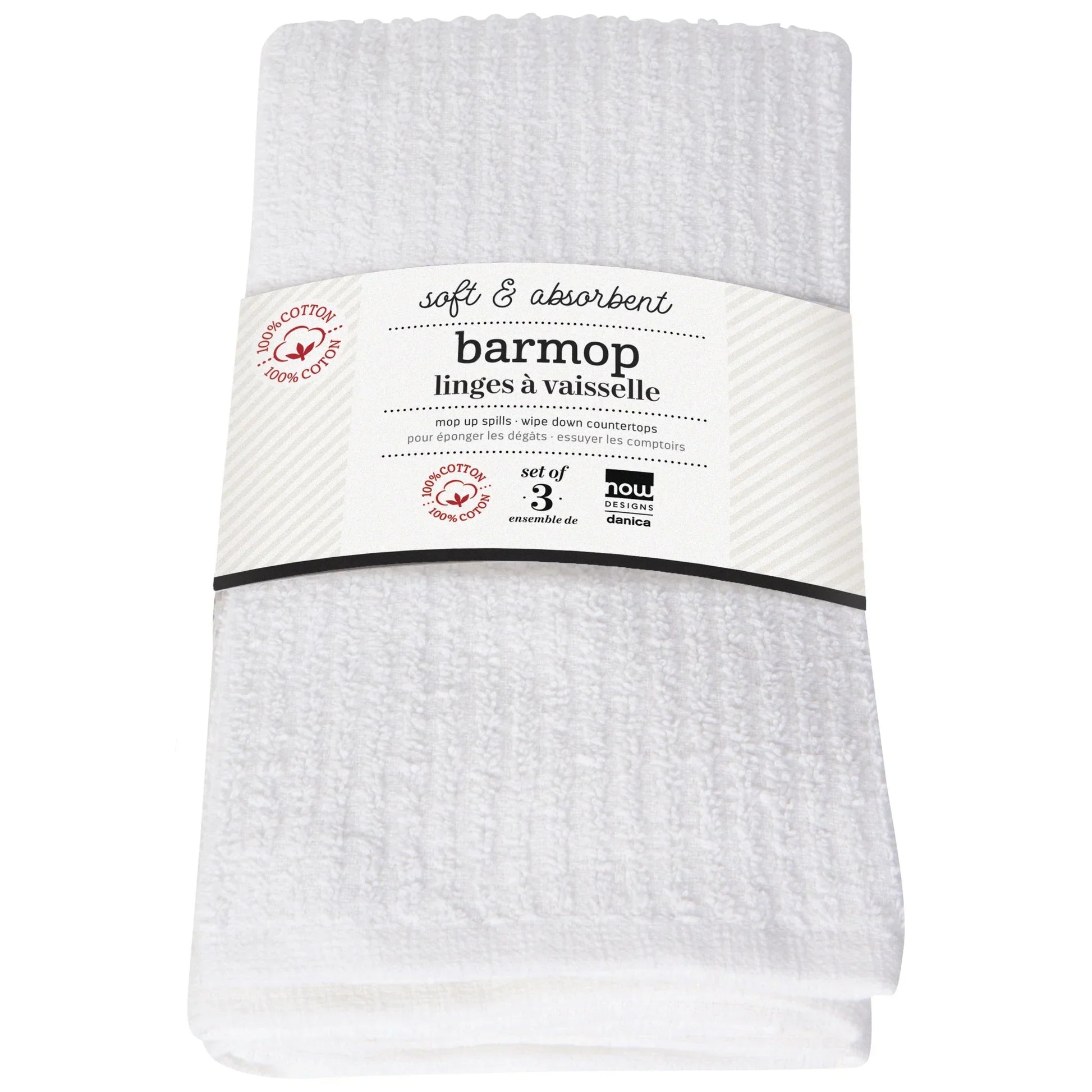 Utility Barmops Large White Set of 3 - Marcel’s Culinary Experience