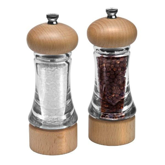 Basics Beech Wood & Acrylic Salt & Pepper Mill Set - Marcel’s Culinary Experience