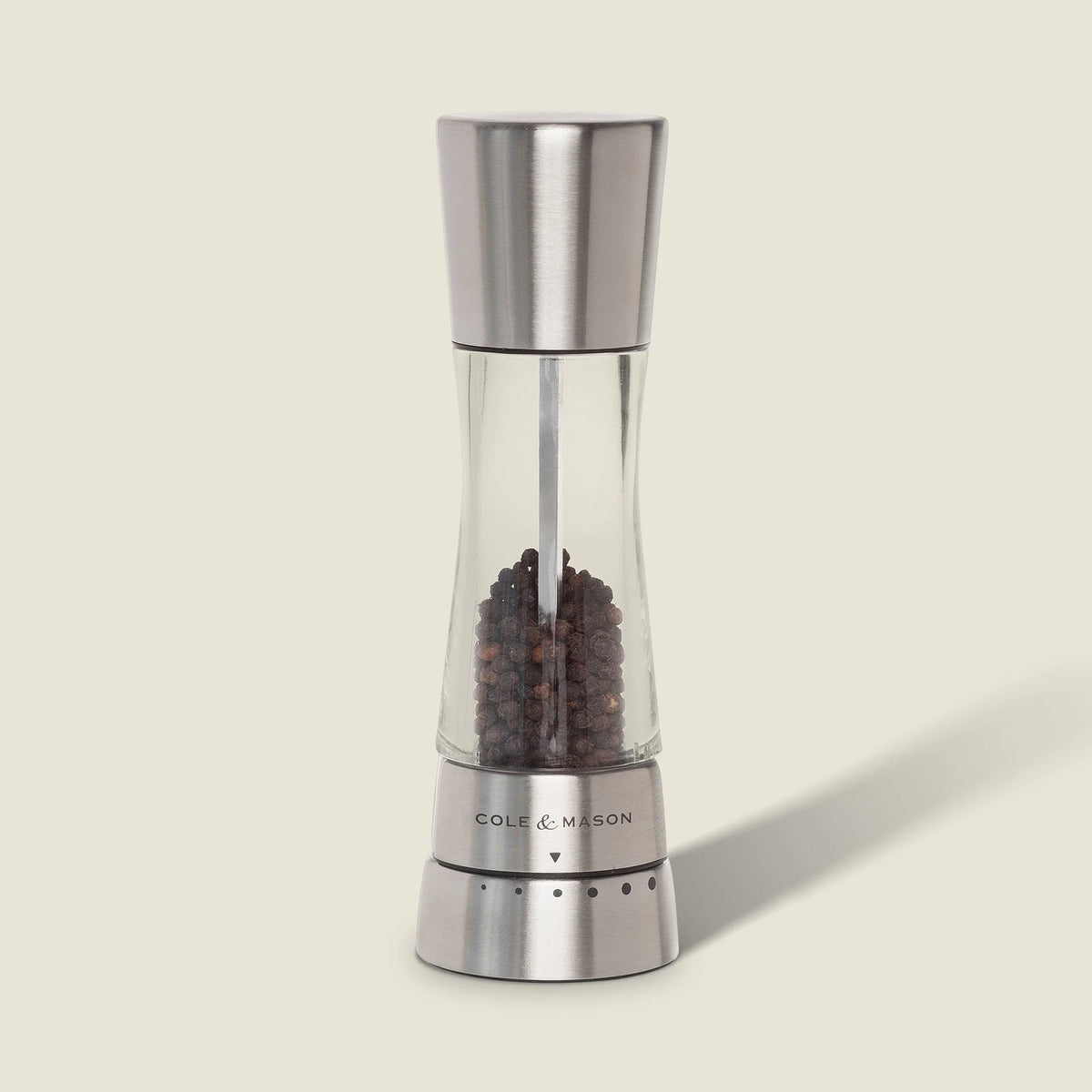 Cole & Mason Derwent Stainless Steel Salt & Pepper Mill Set | 7.5 Inch