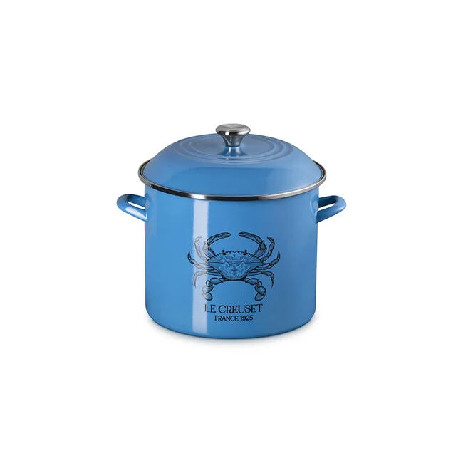 Le Creuset Blue Crab Stockpot | 16 Qt Light Marseille | Enamel on